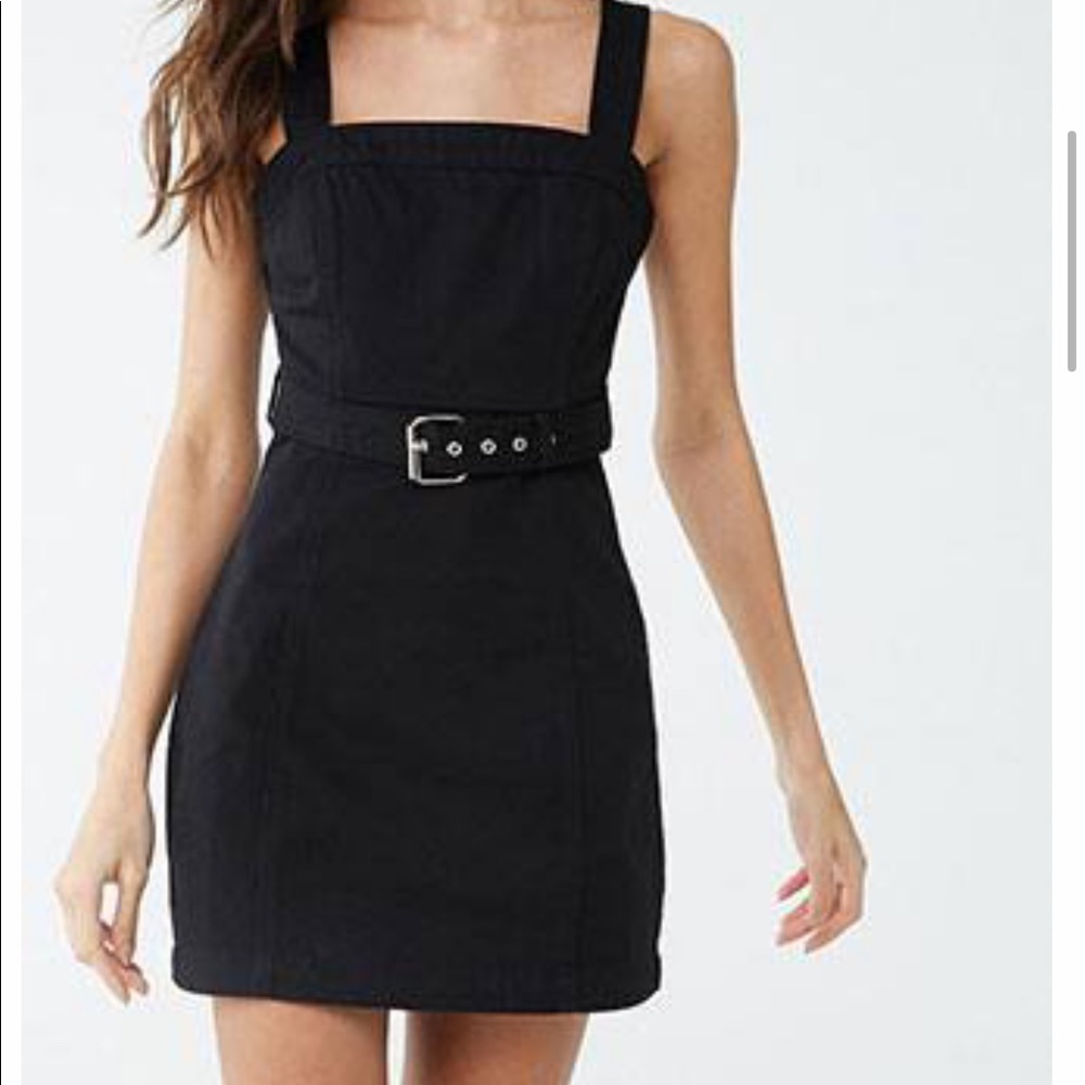 Belted Twill Mini Dress